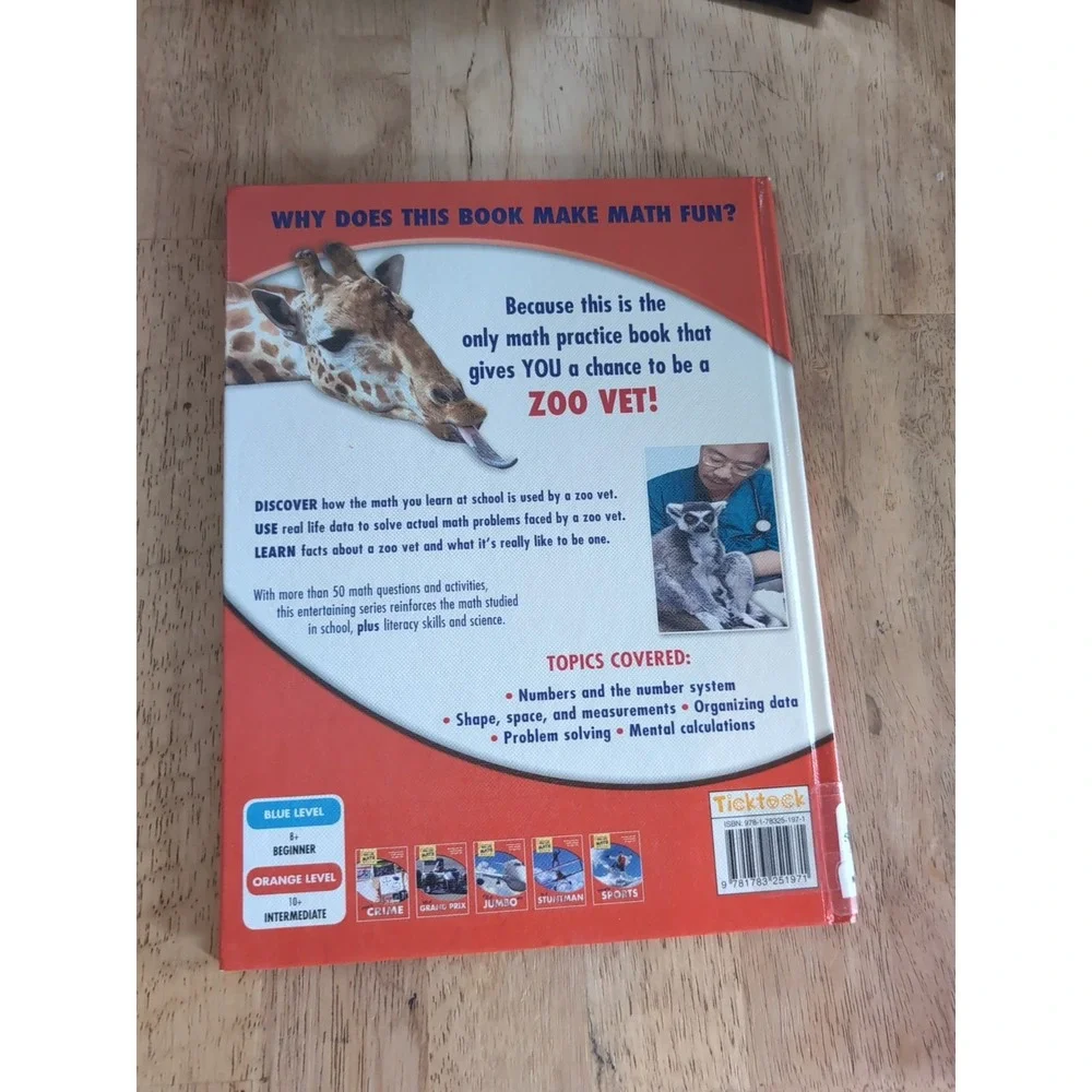 Zoo Vet Exciting Real Life‎ Math Suitable For Ages 10+ Orange Level Real Life...